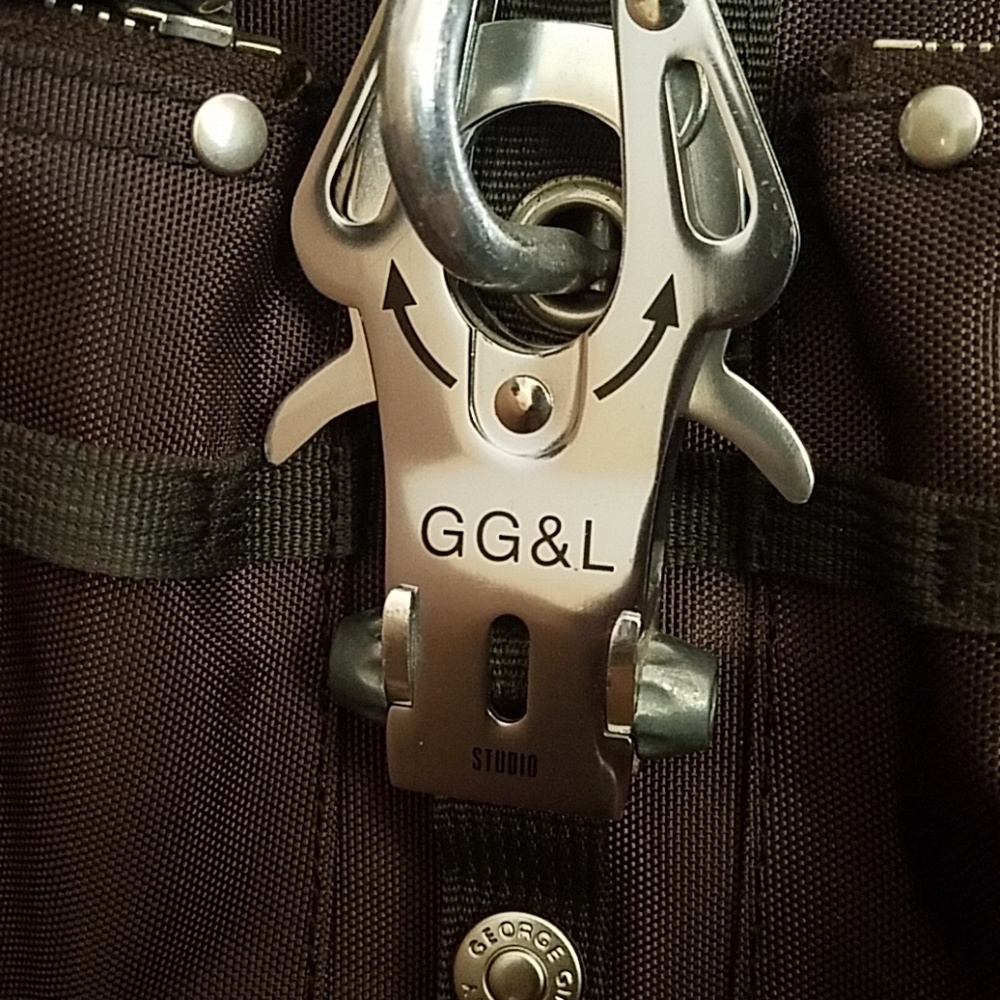 George Gina Lucy 61X  Brown & Blue Tote Purse Bag